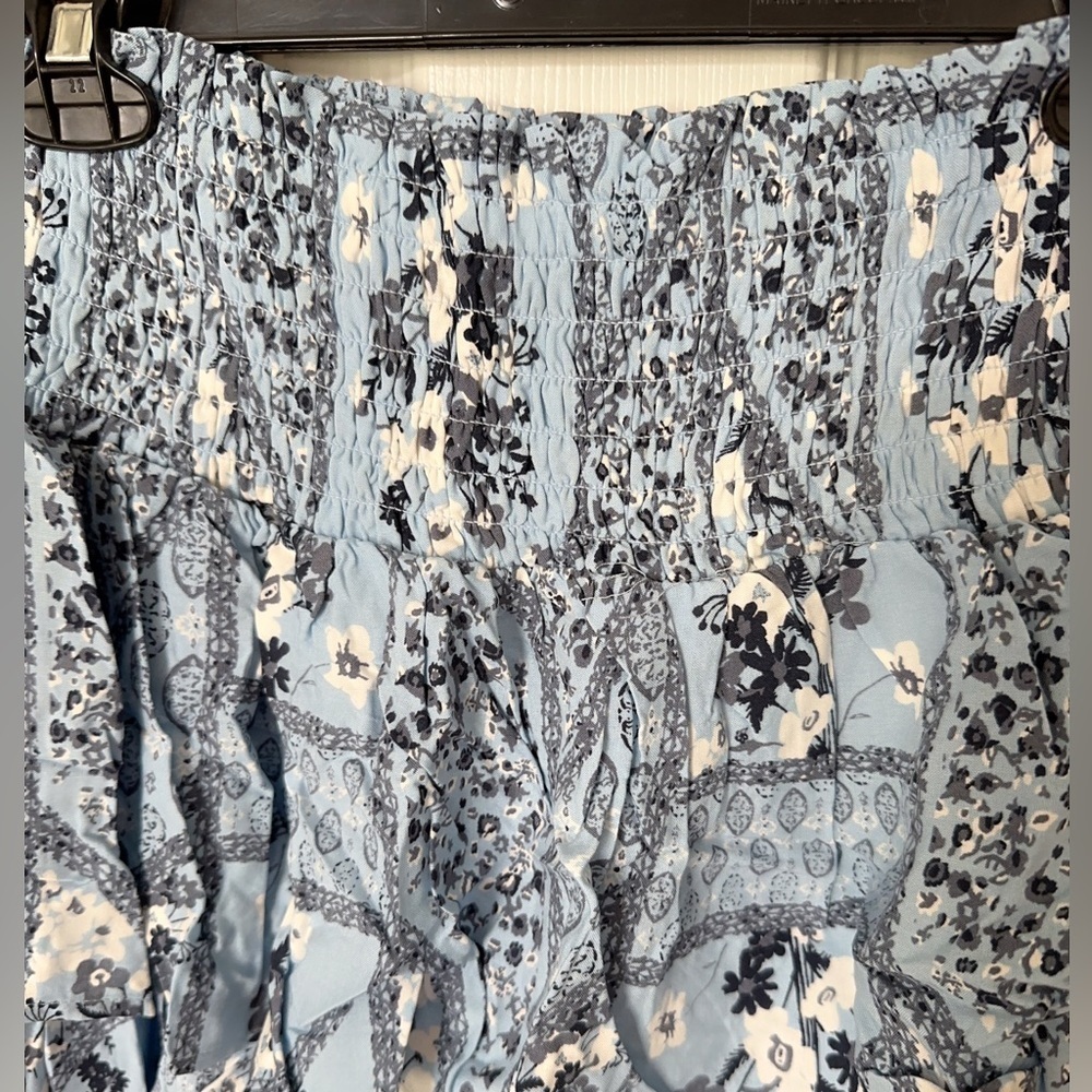 Wallflower Blue and White Mini Skirt - Picture 3 of 4
